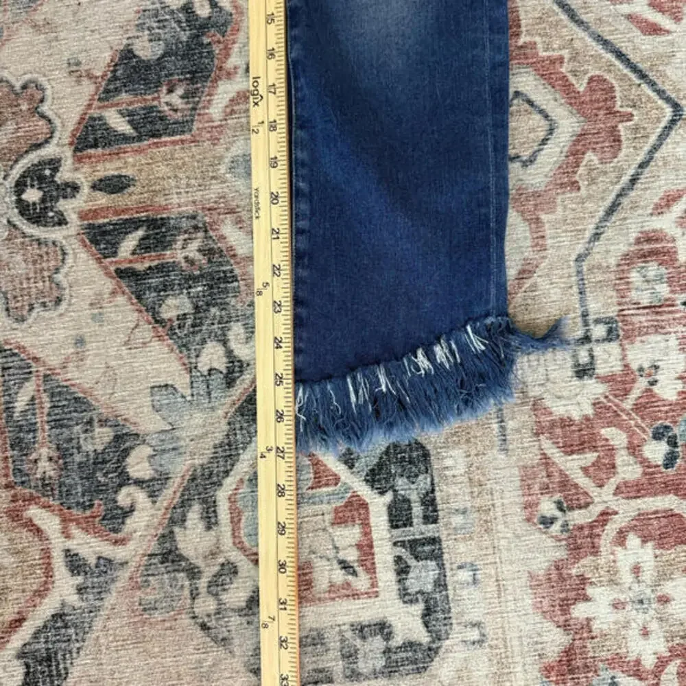 FRAME Le High Straight Blue Cotton Blend Denim‎ Jeans Womens 24
